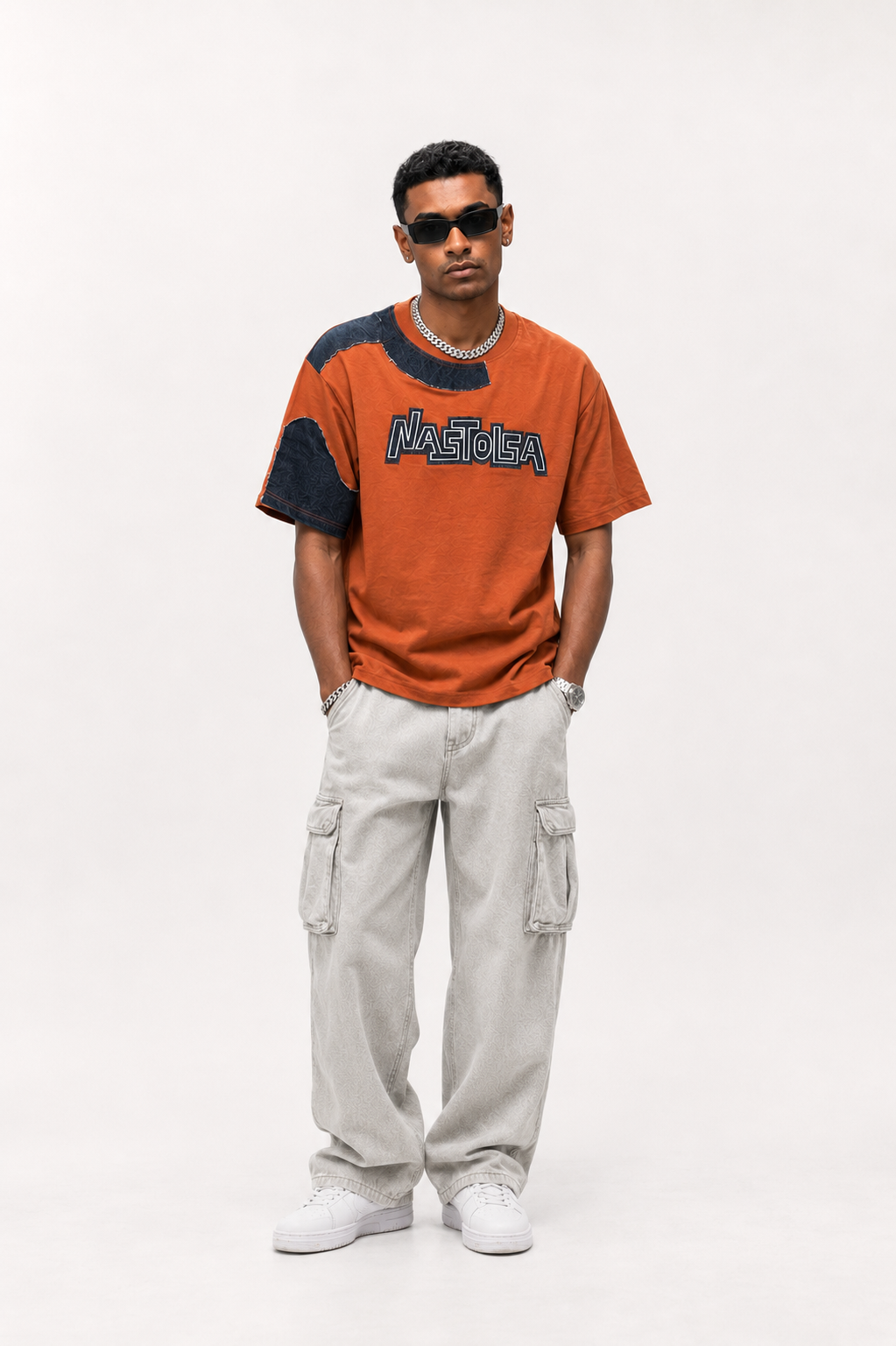 Oversize differnt pattern t.shirt