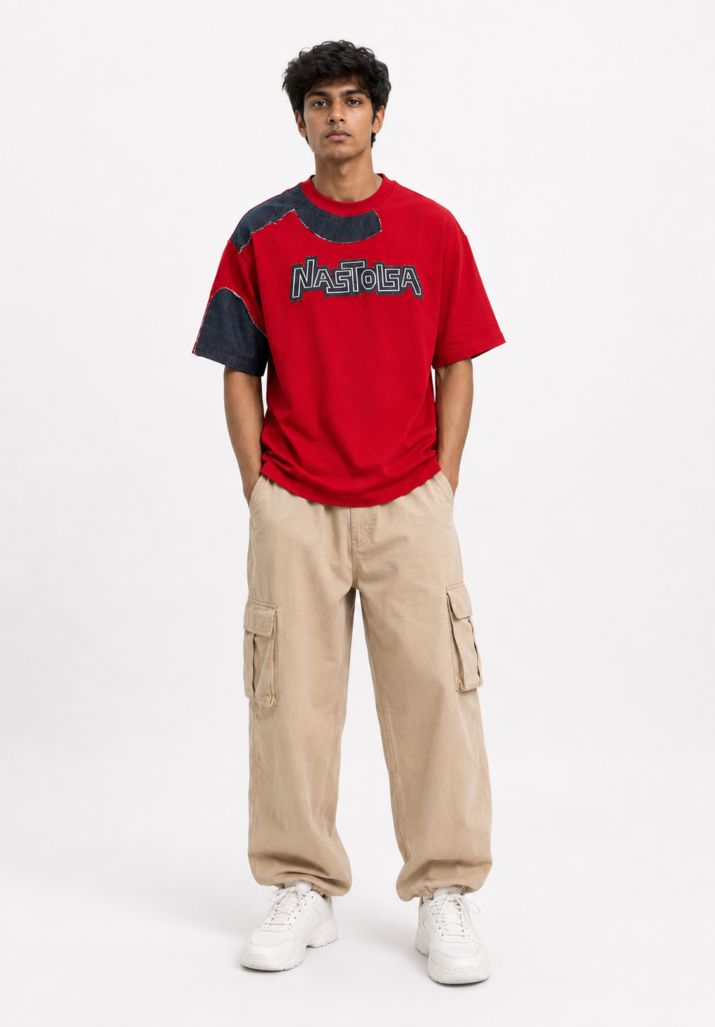 Oversize differnt pattern t.shirt