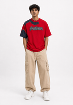Oversize differnt pattern t.shirt