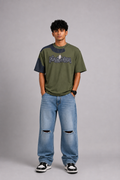 oversize differnt pattern t.shirt