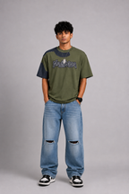 oversize differnt pattern t.shirt