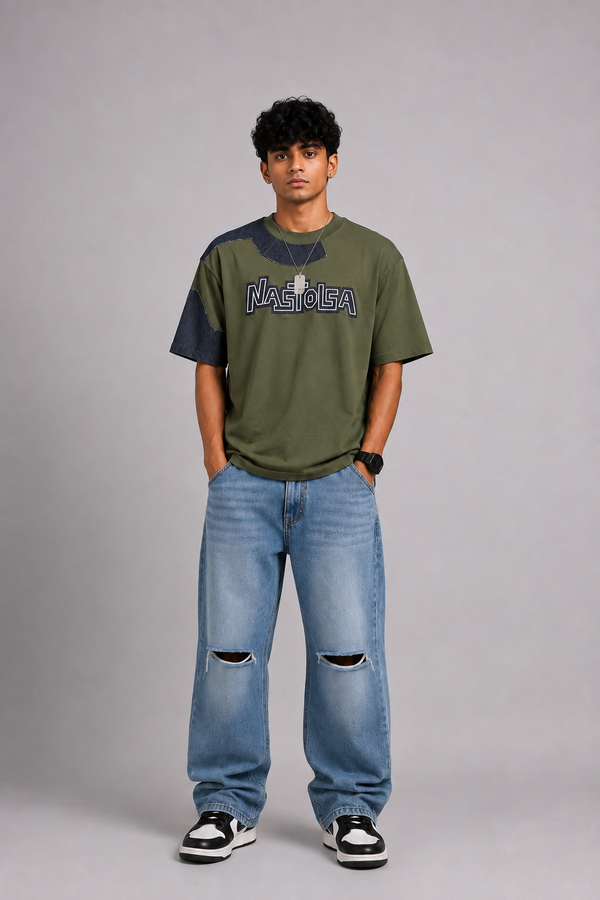oversize differnt pattern t.shirt