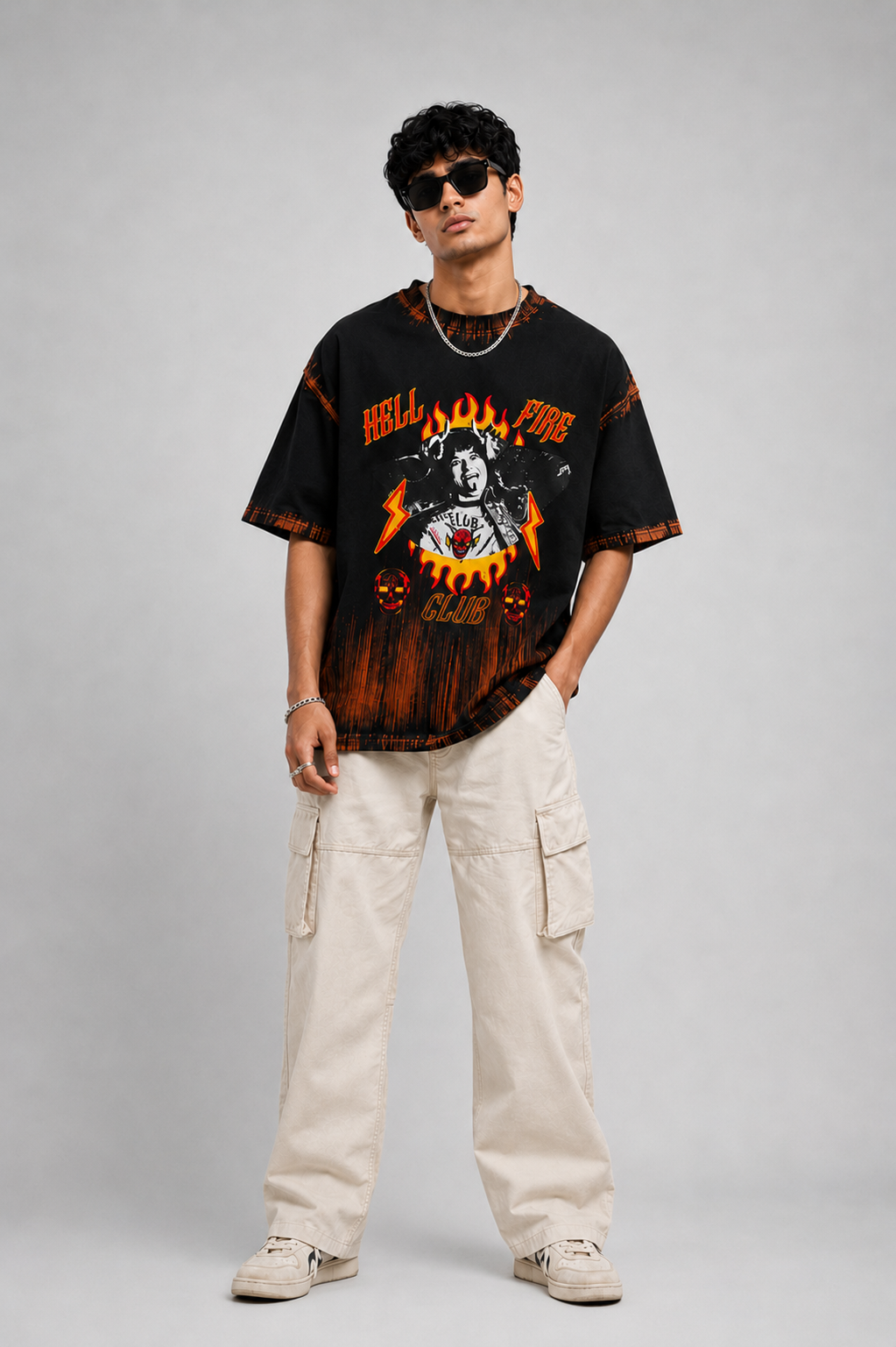 Oversize photo print t.shirt
