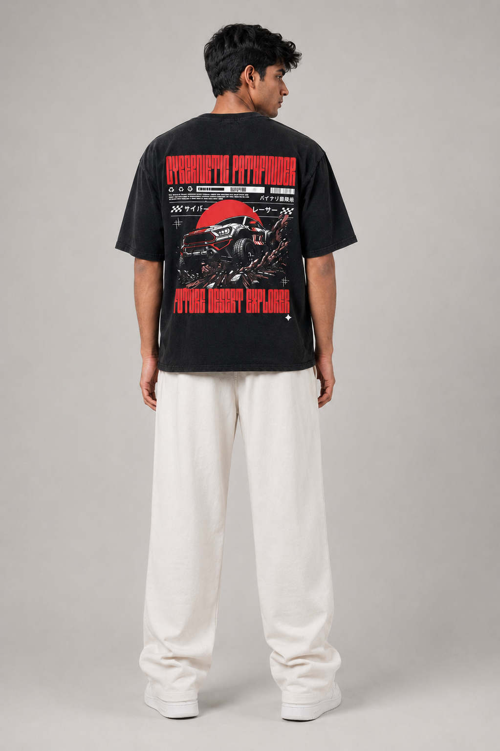 oversize pup print t.shirt