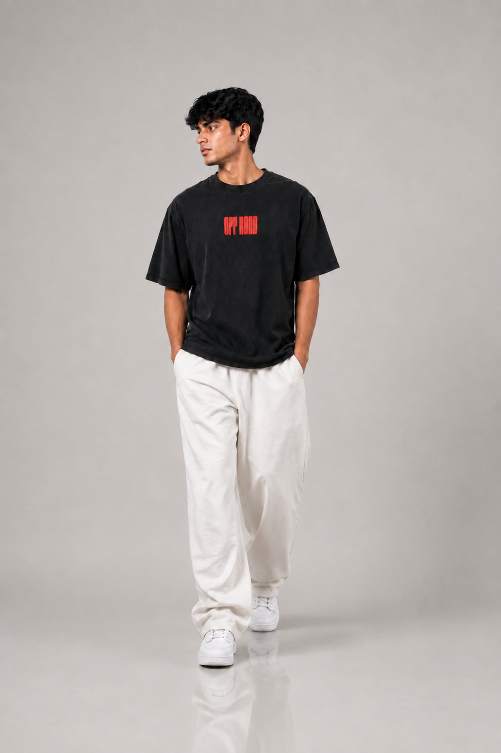 oversize pup print t.shirt