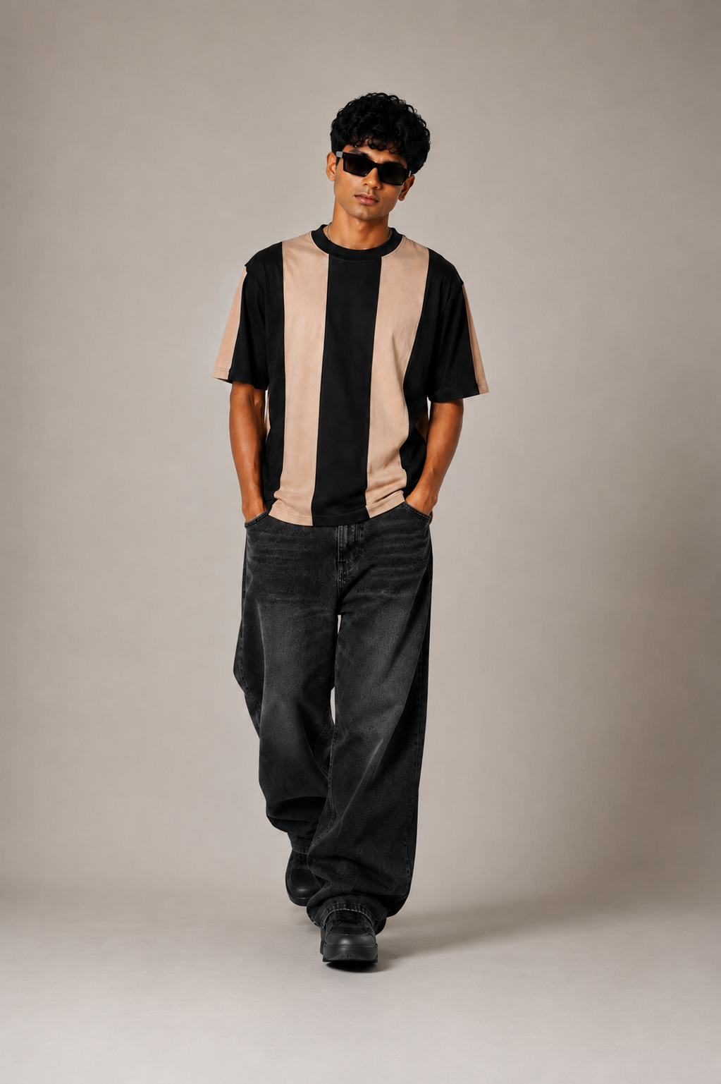 oversize strip t.shirt