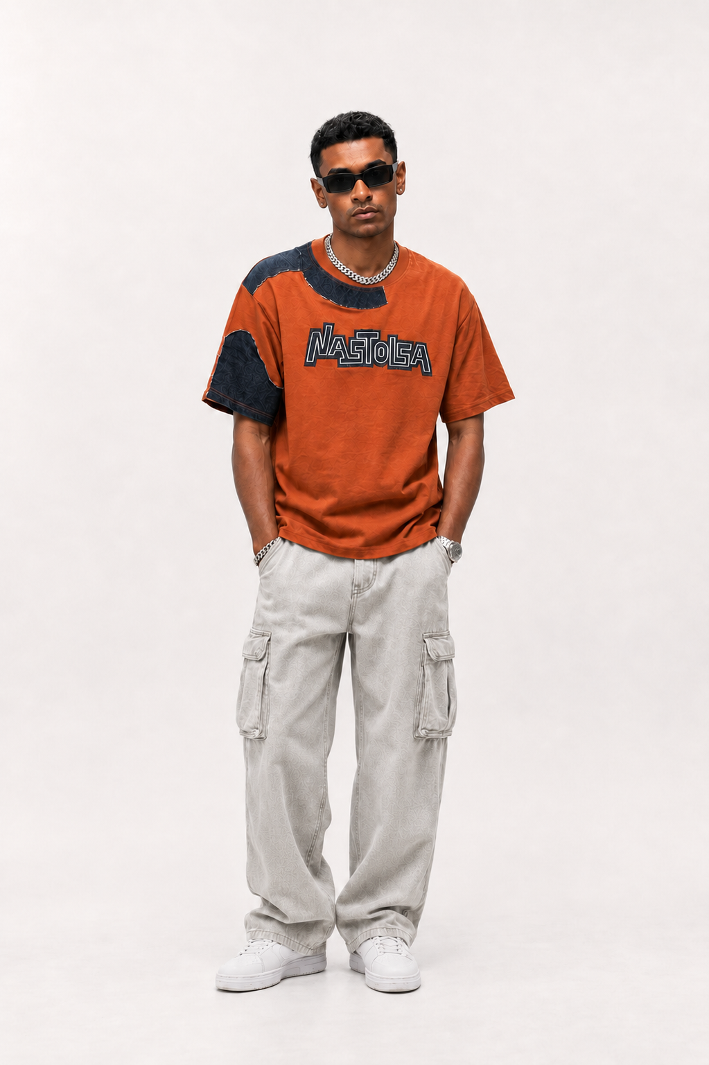 Oversize differnt pattern t.shirt