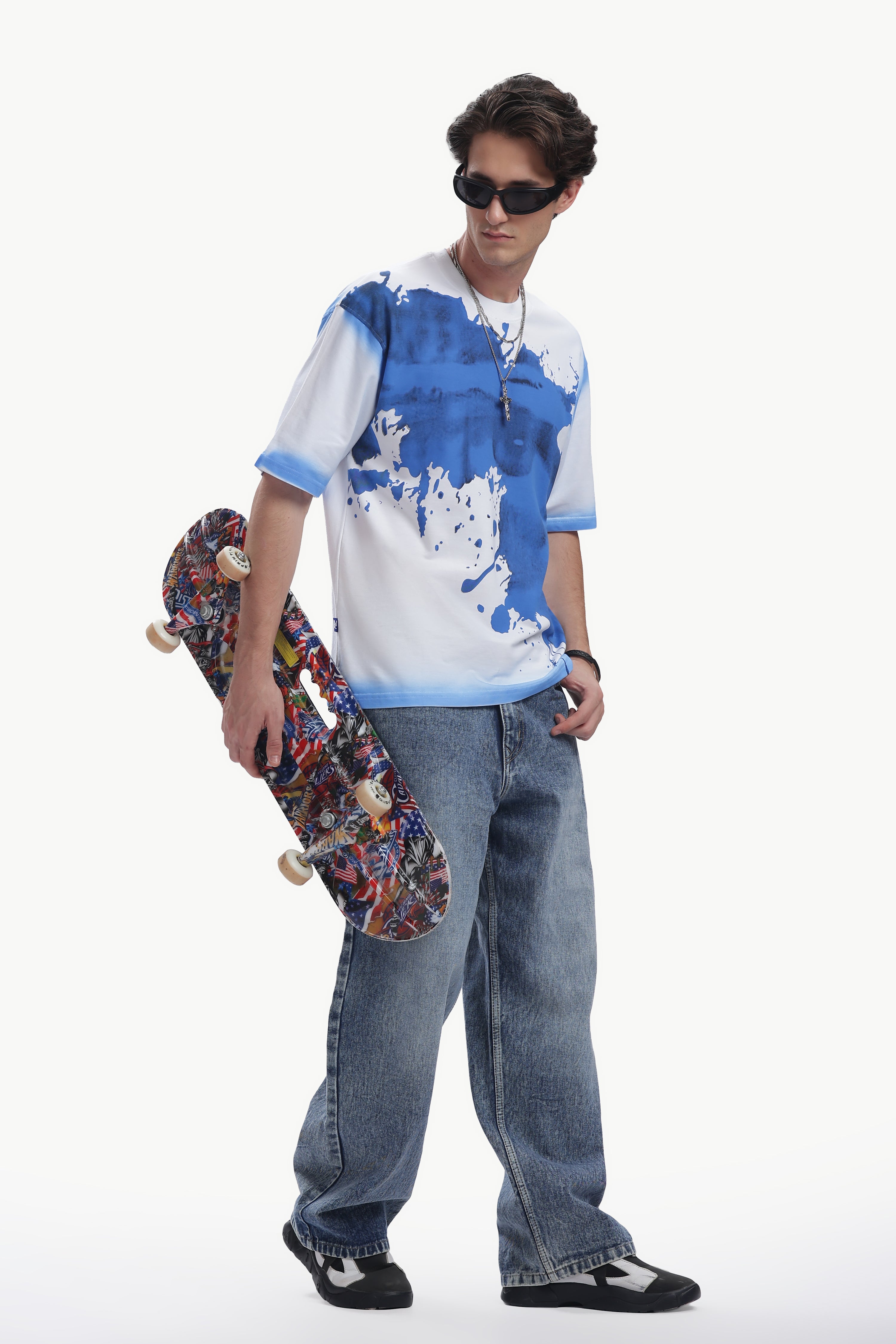 Oversized Spray Print T-shirt