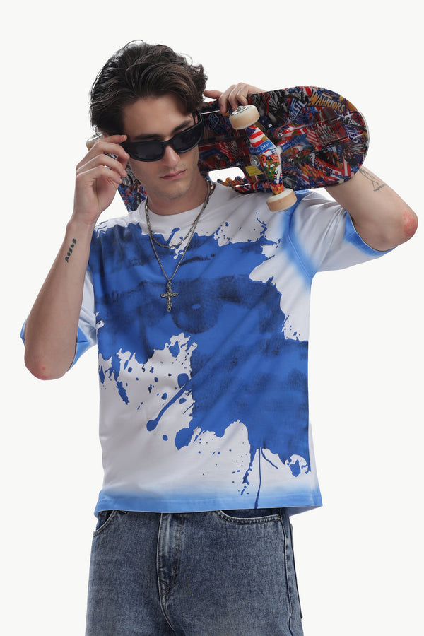 Oversized Spray Print T-shirt