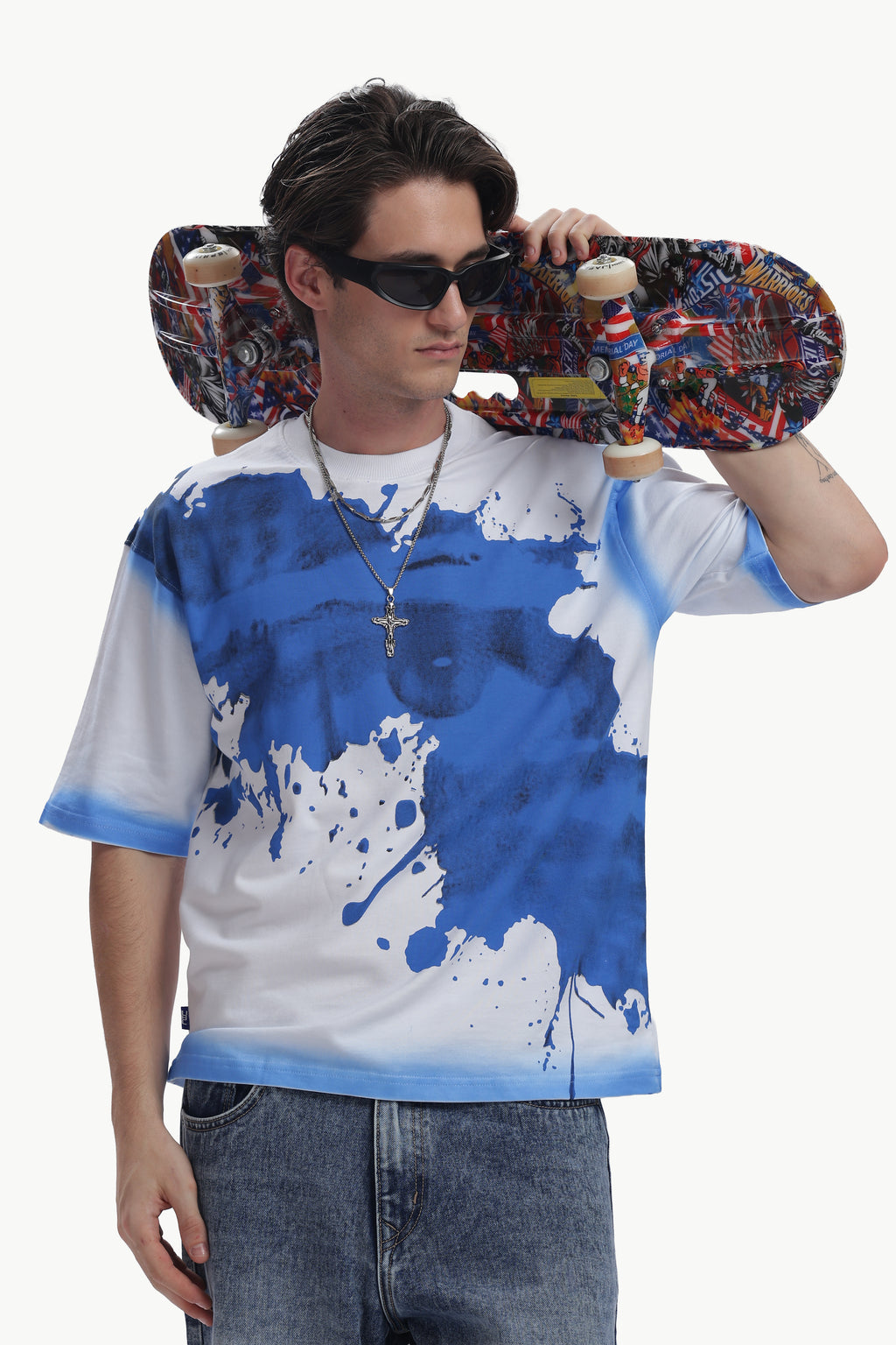 Oversized Spray Print T-shirt