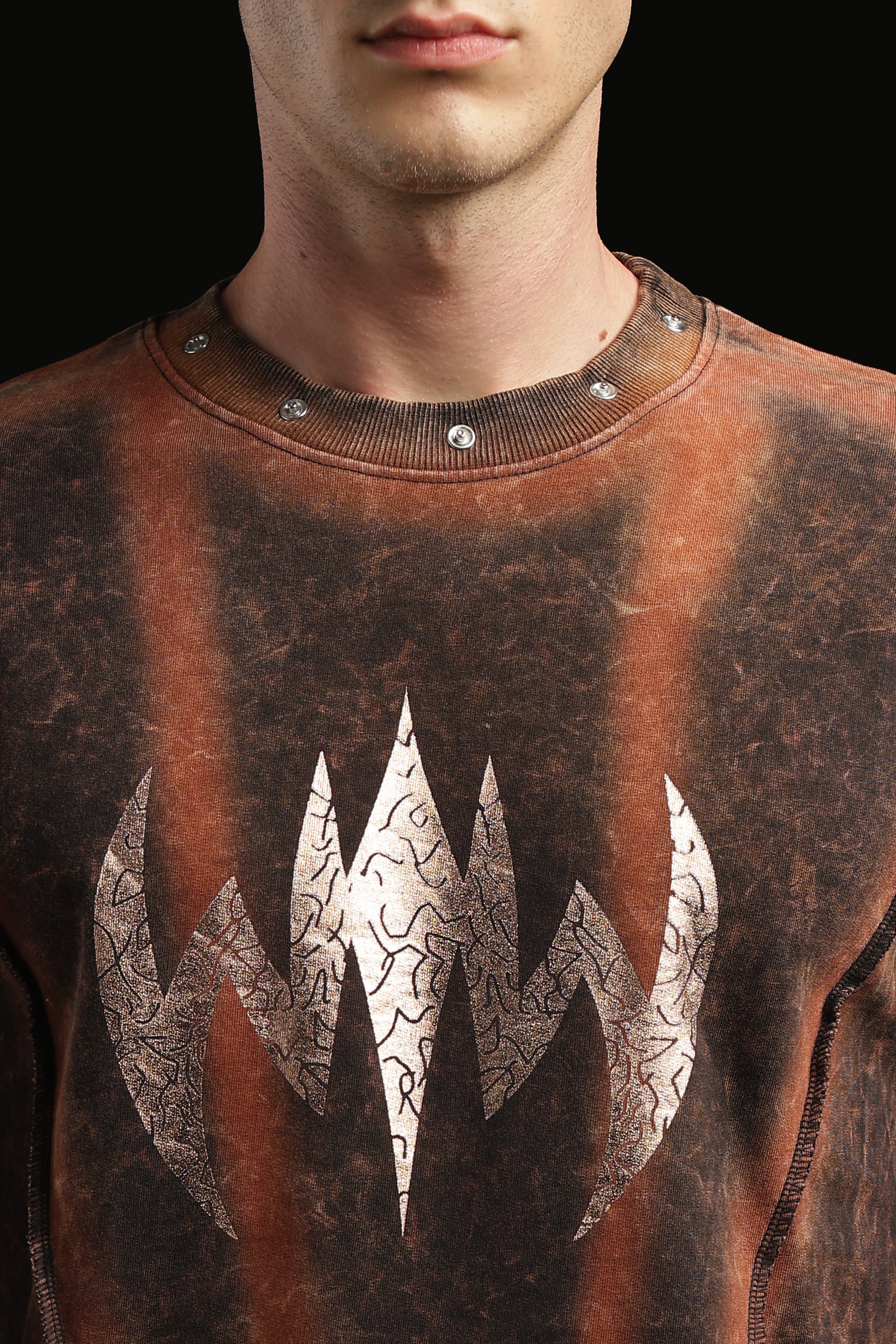 Oversized Metal Button T-shirt