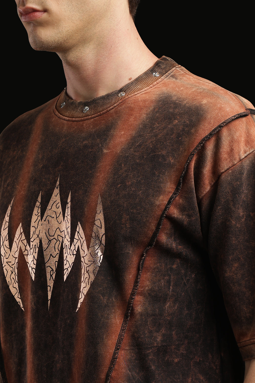 Oversized Metal Button T-shirt