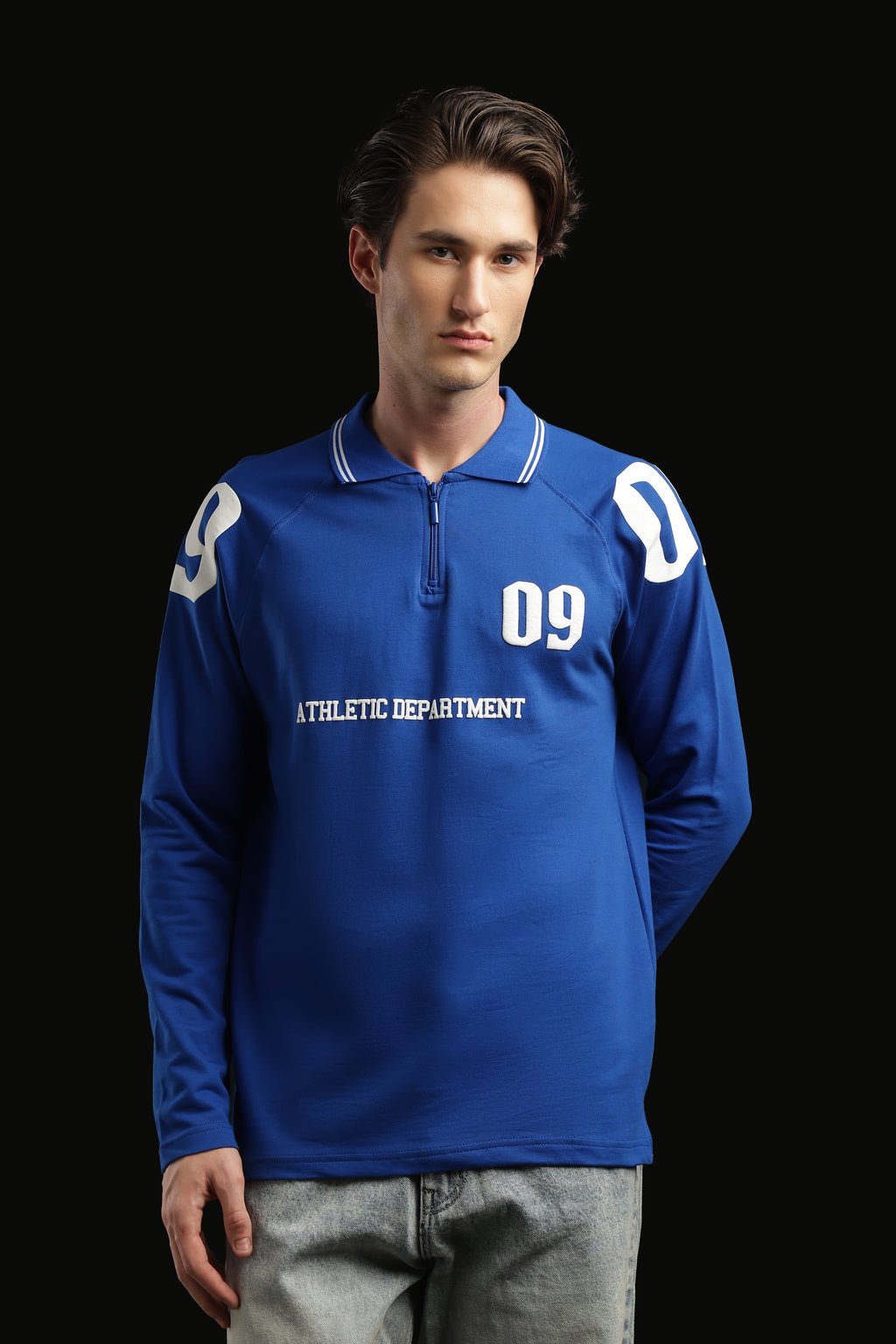 Oversized Polo Zip T-shirt