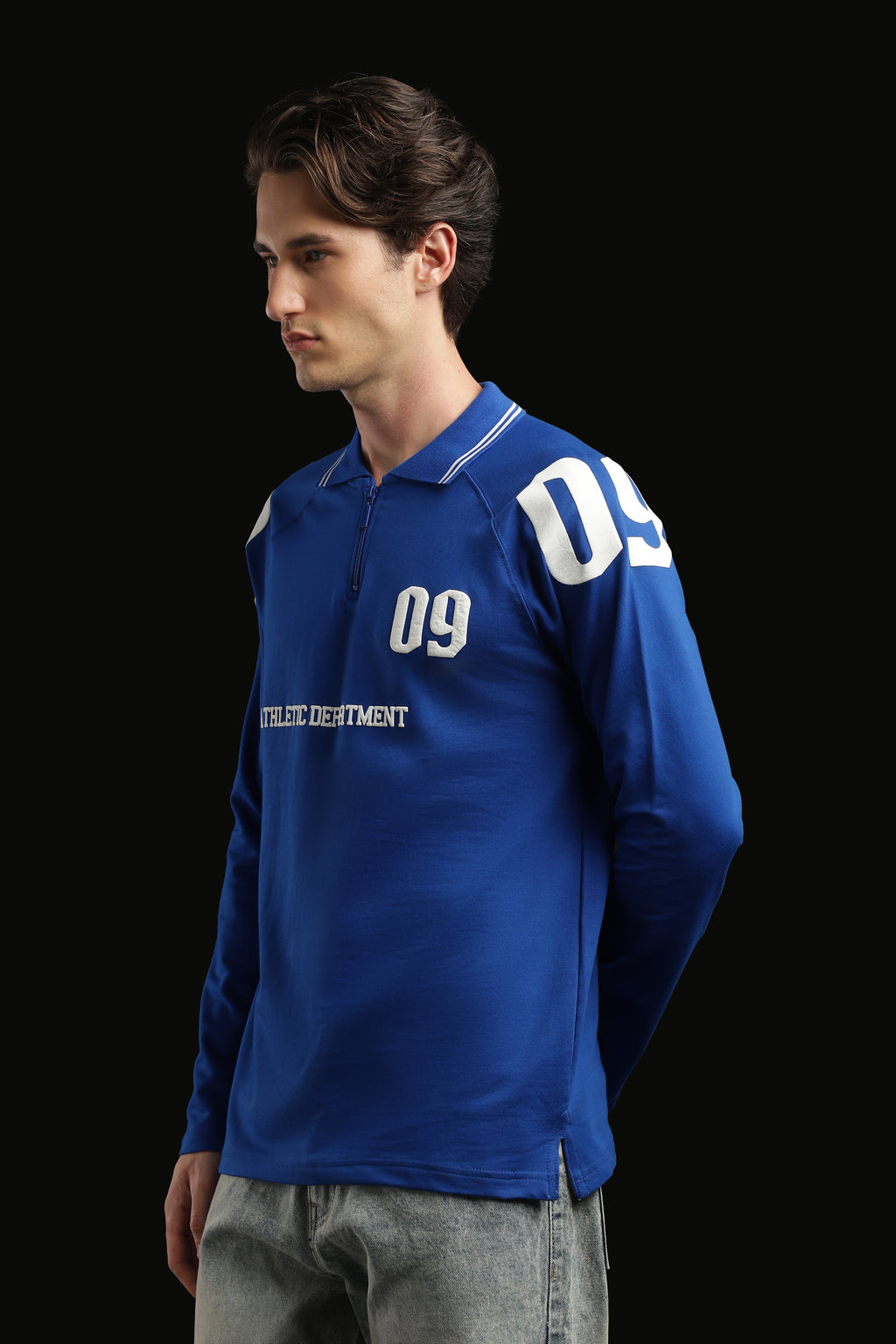 Oversized Polo Zip T-shirt