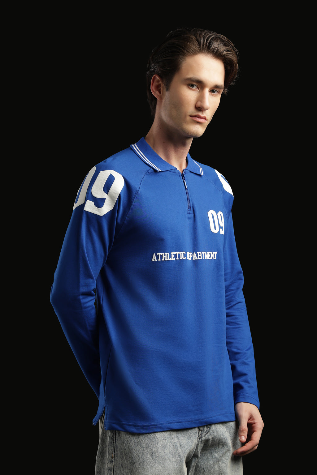 Oversized Polo Zip T-shirt