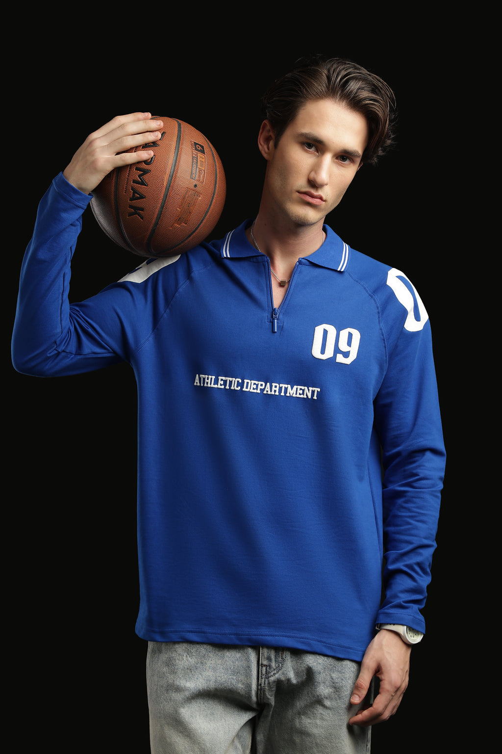 Oversized Polo Zip T-shirt