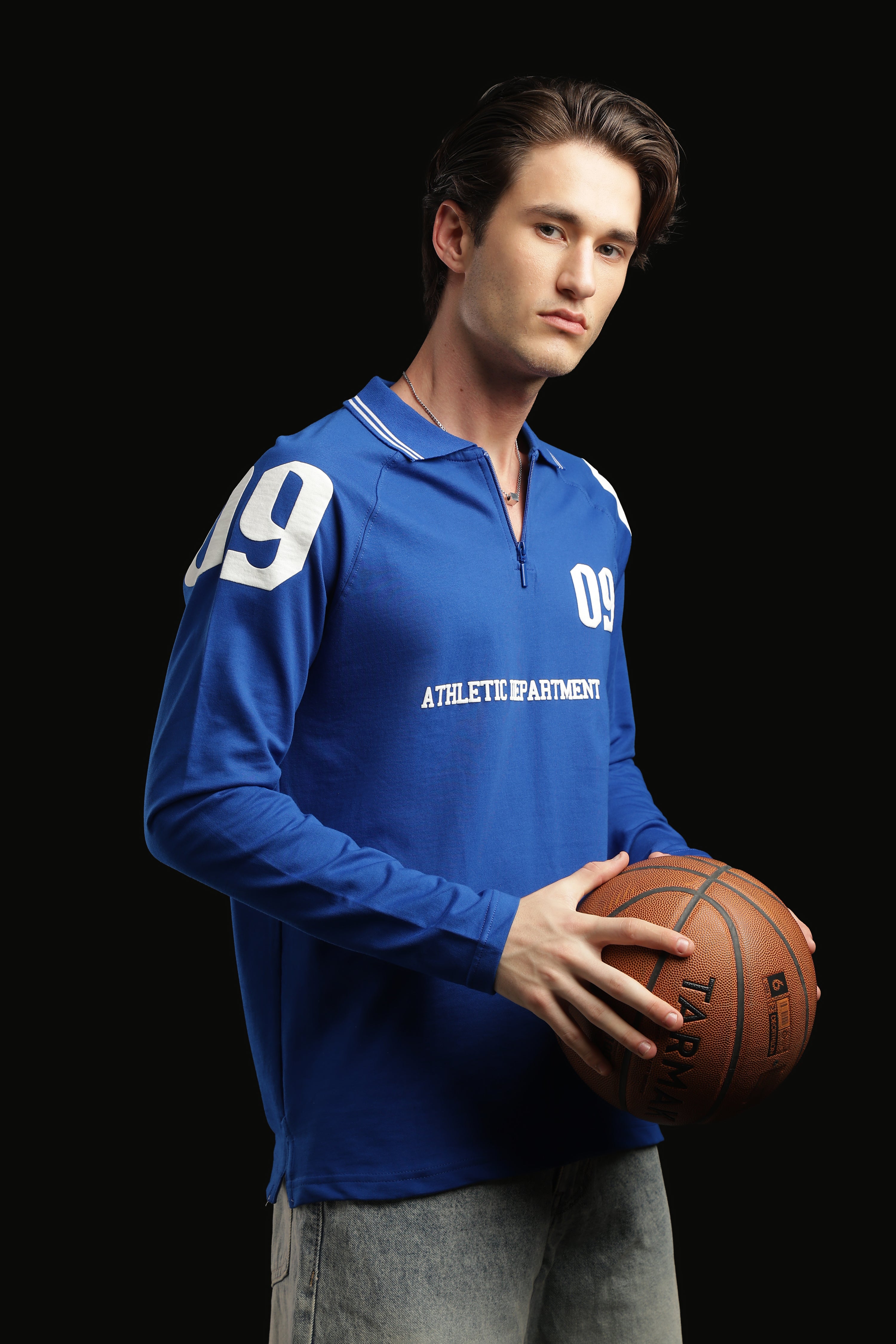 Oversized Polo Zip T-shirt