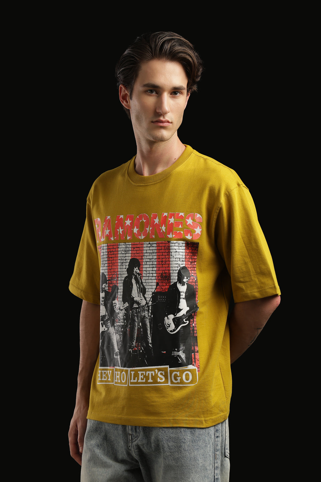 Oversized Box Print T-shirt