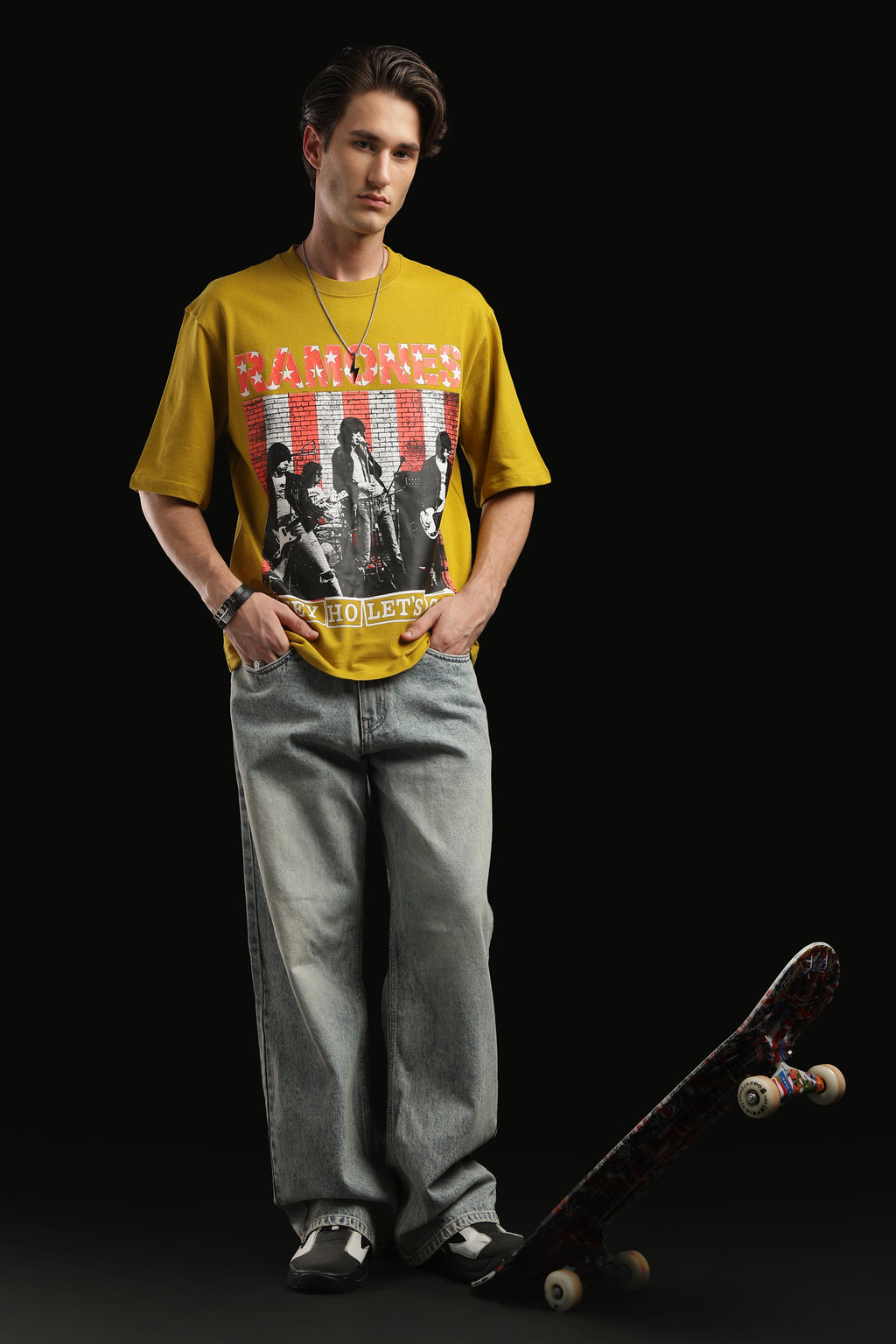 Oversized Box Print T-shirt