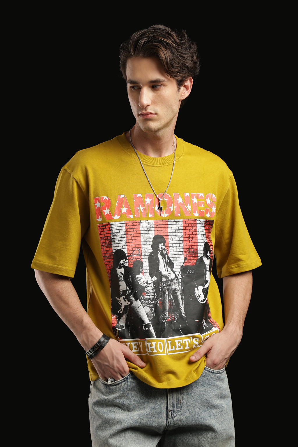 Oversized Box Print T-shirt