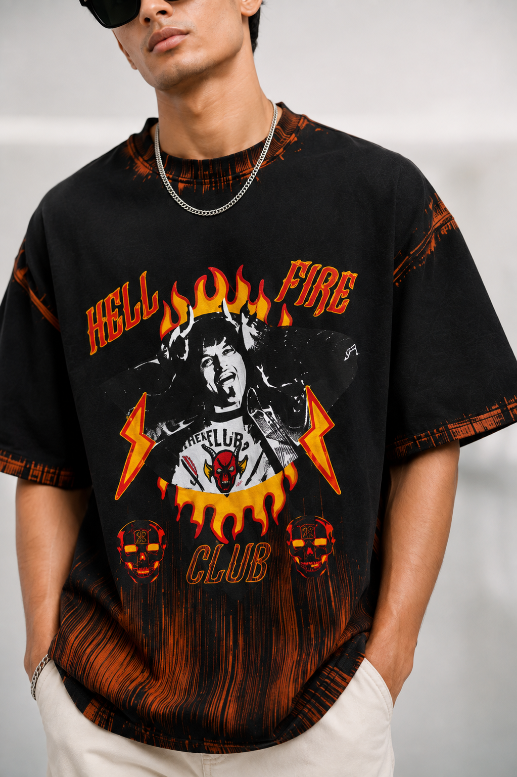 Oversize photo print t.shirt