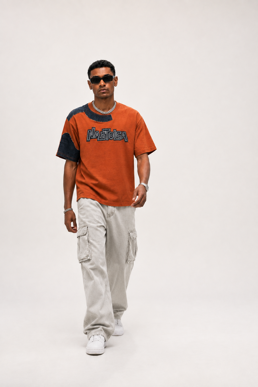 Oversize differnt pattern t.shirt