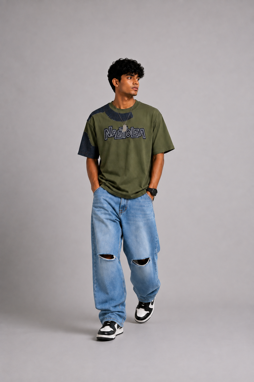 oversize differnt pattern t.shirt