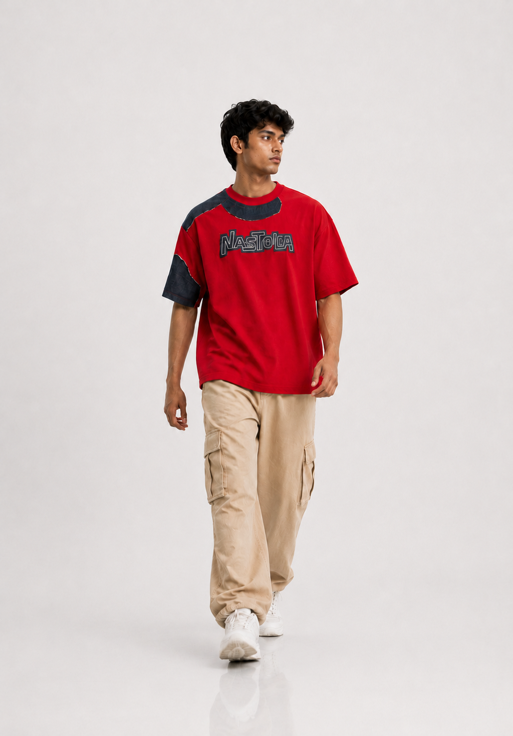 Oversize differnt pattern t.shirt