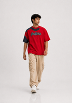 Oversize differnt pattern t.shirt