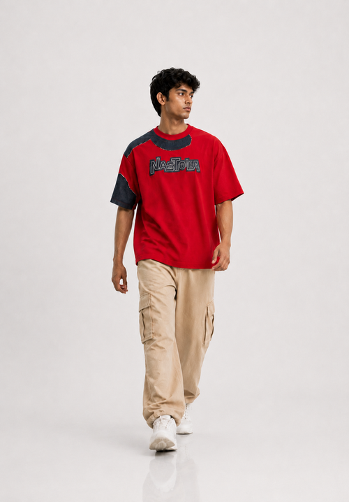 Oversize Differnt Pattern T-shirt