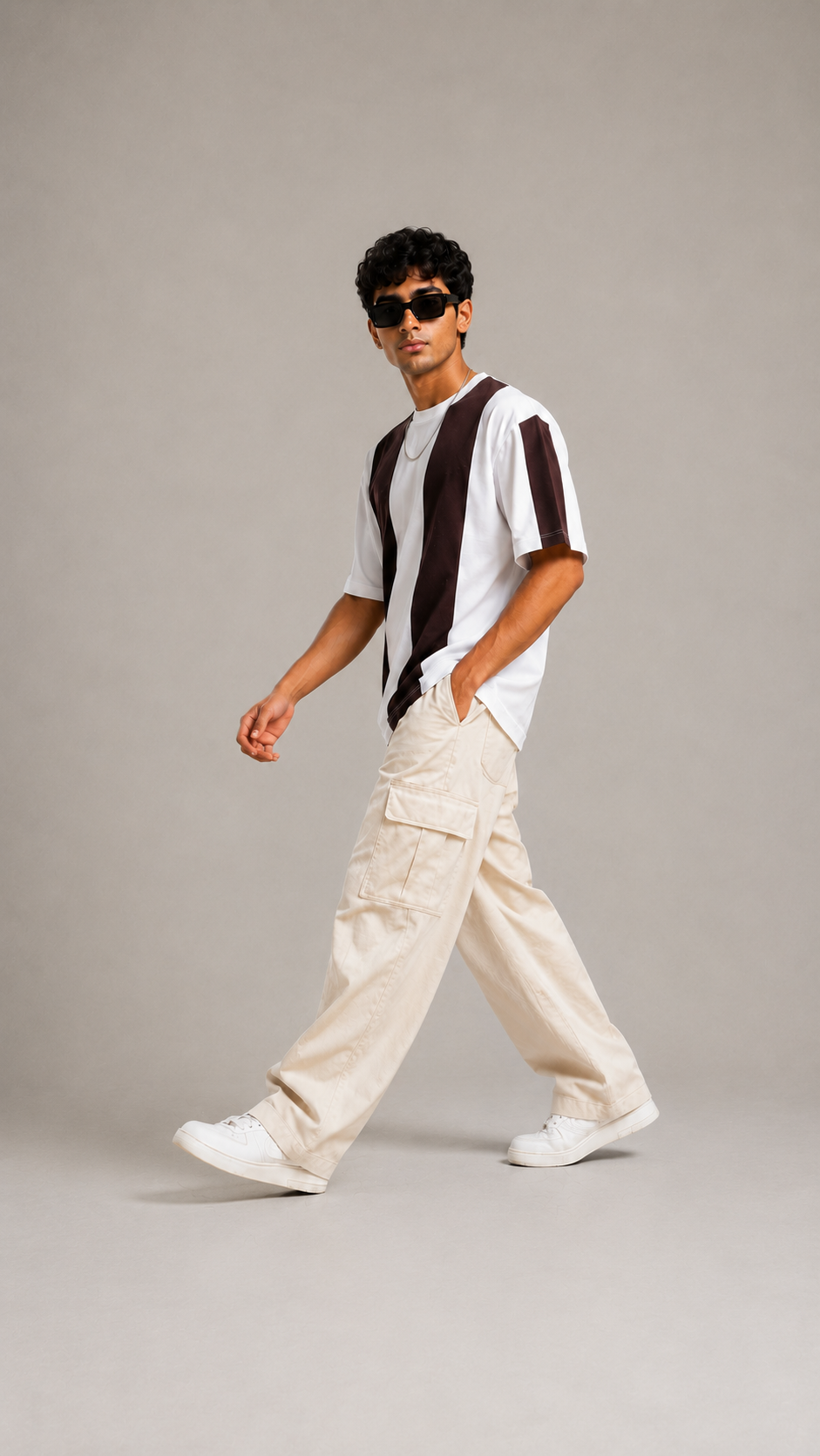 oversize strip t.shirt