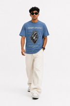 Oversize Heart Stone Work T-shirt