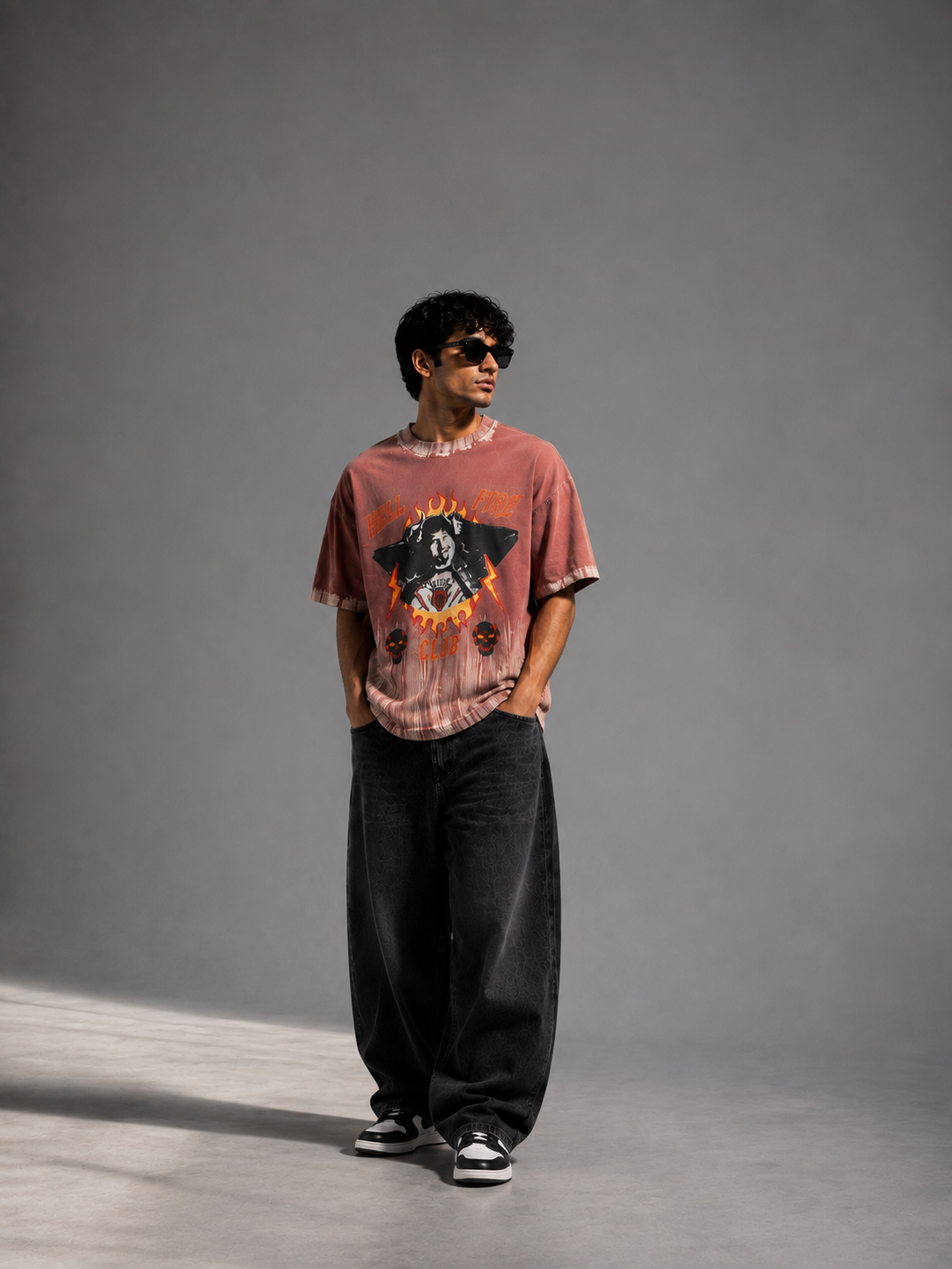 Oversize photo print t.shirt