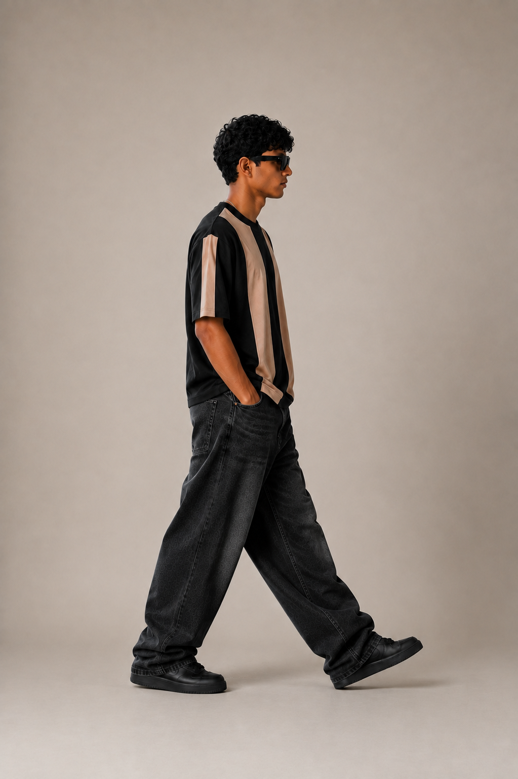 oversize strip t.shirt