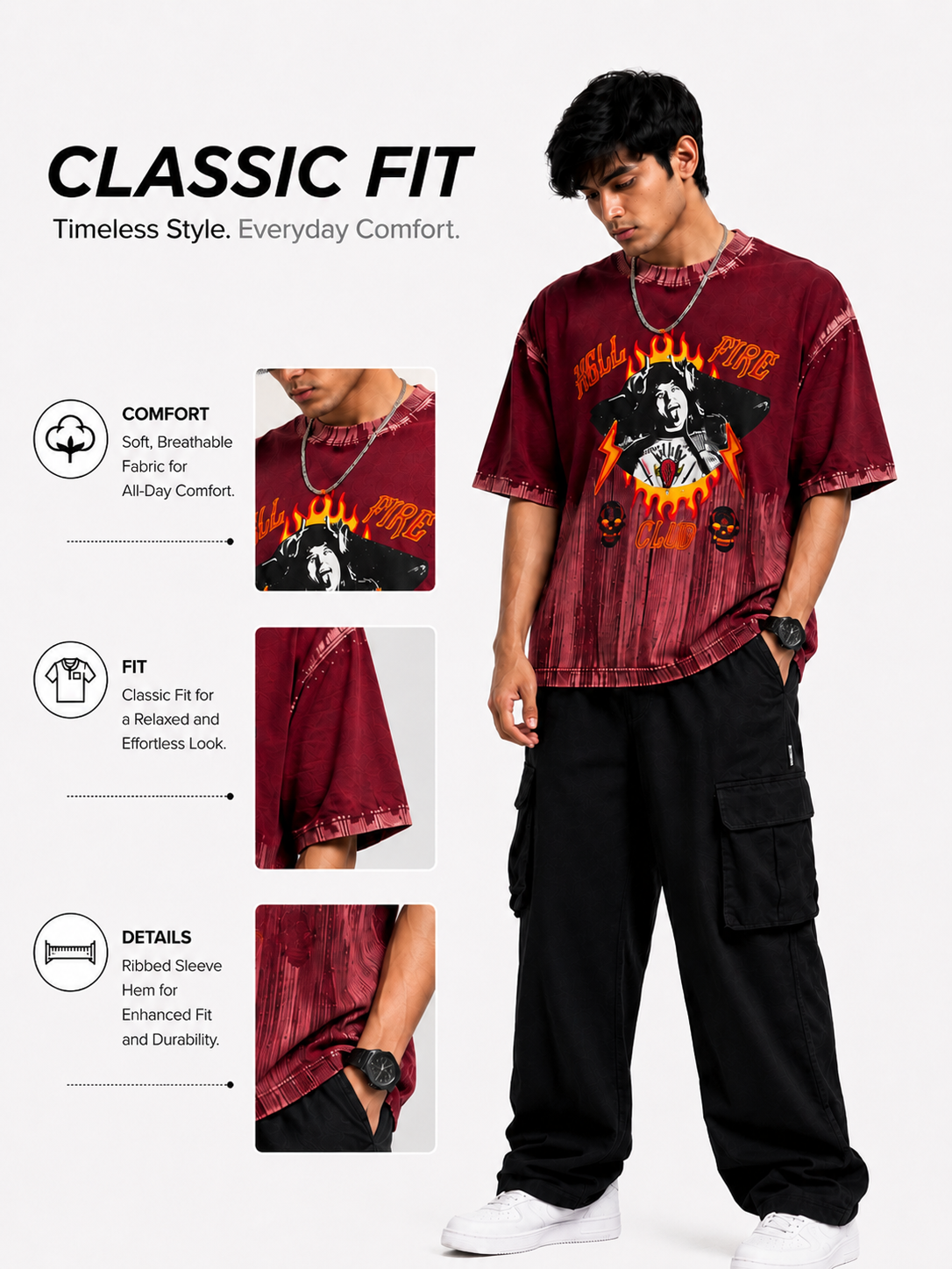 Oversize photo print t.shirt