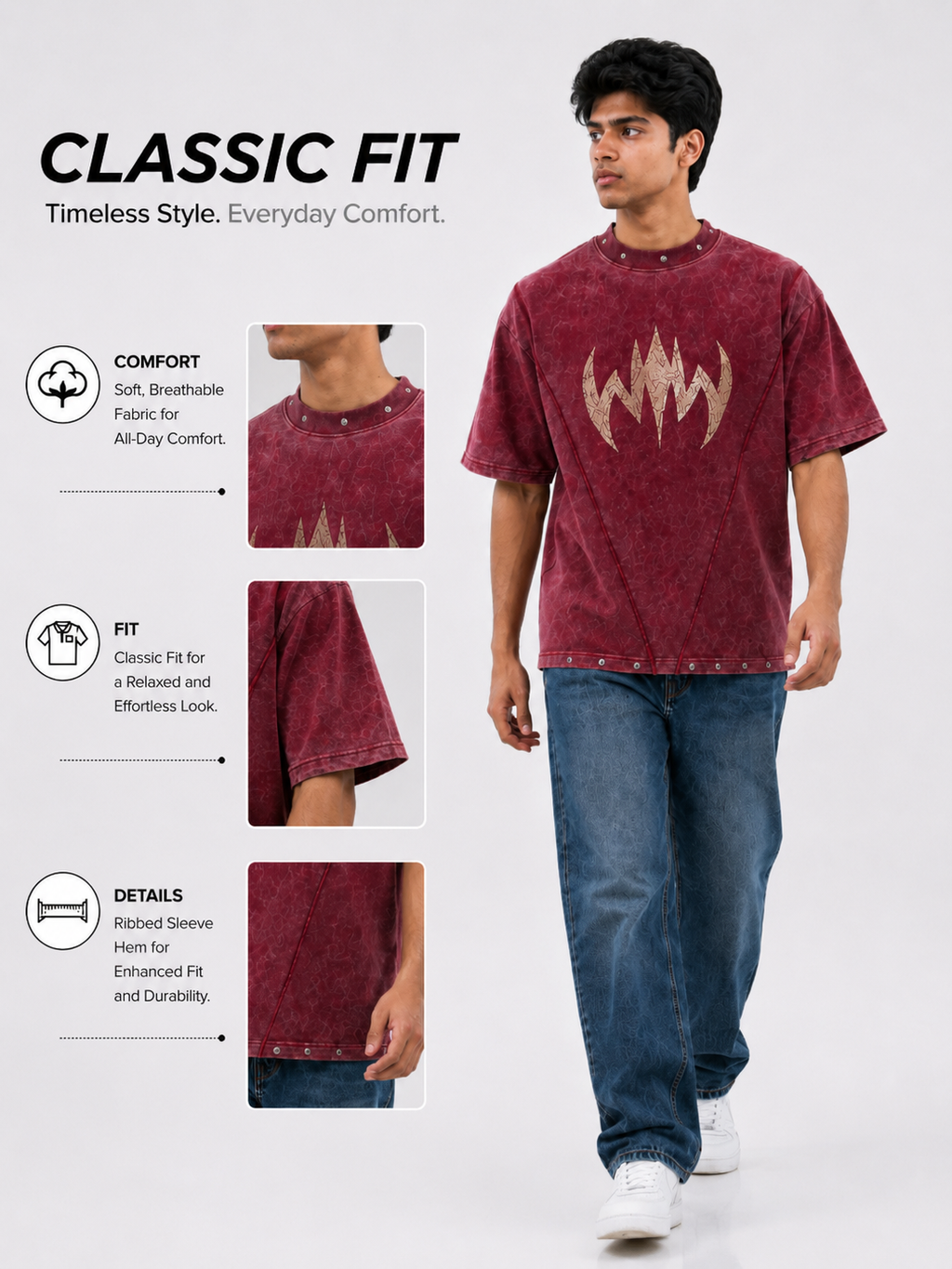 Oversize metal t.shirt