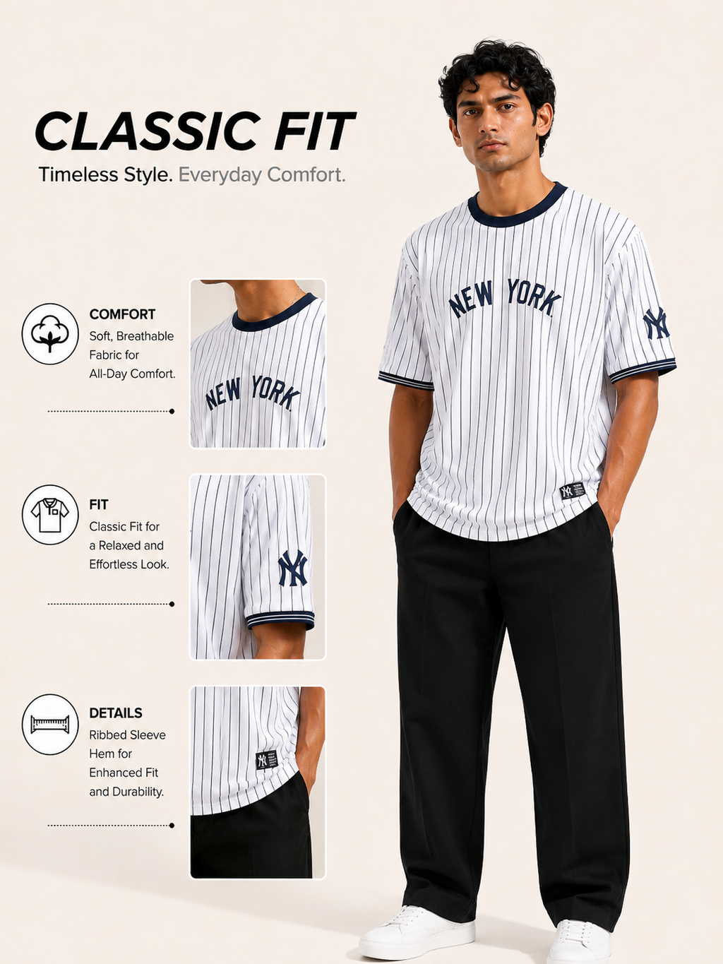 Oversize strip t.shirt