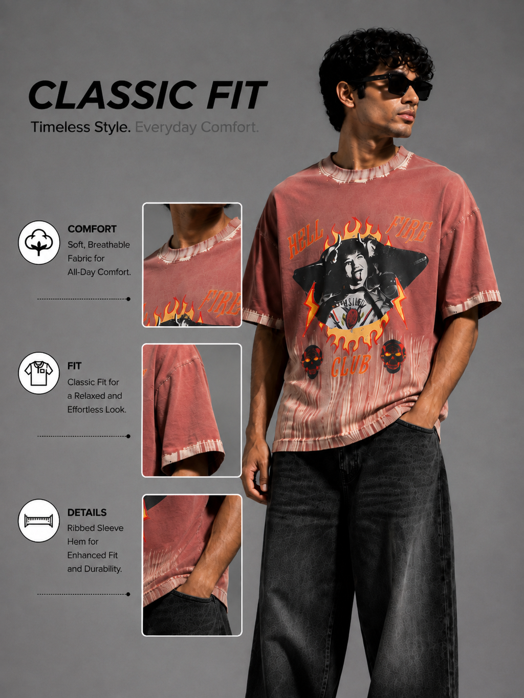 Oversize photo print t.shirt