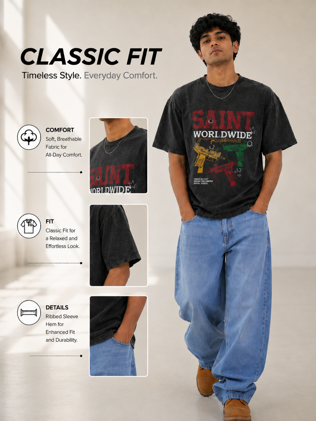 Oversize print t.shirt