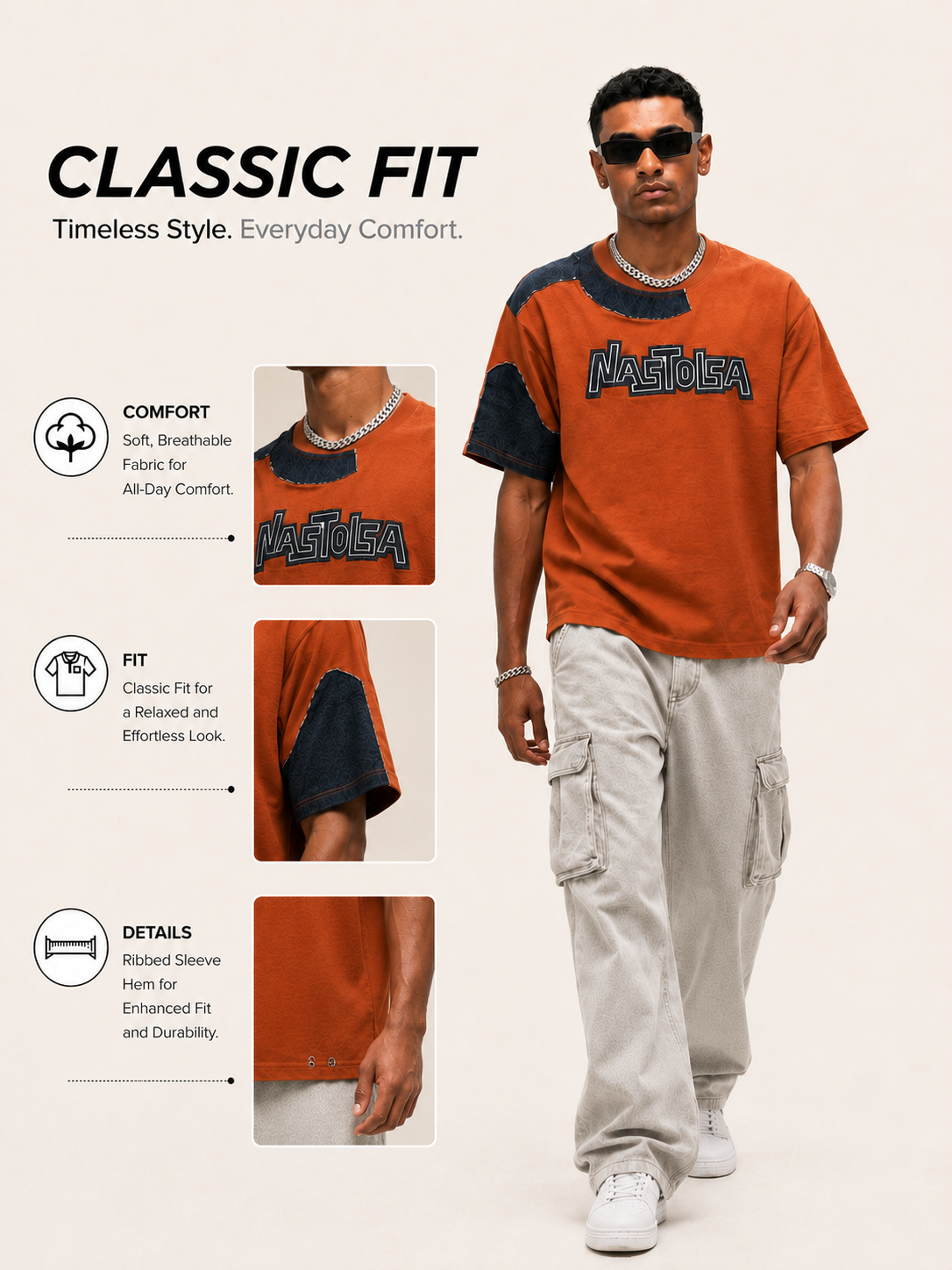Oversize differnt pattern t.shirt