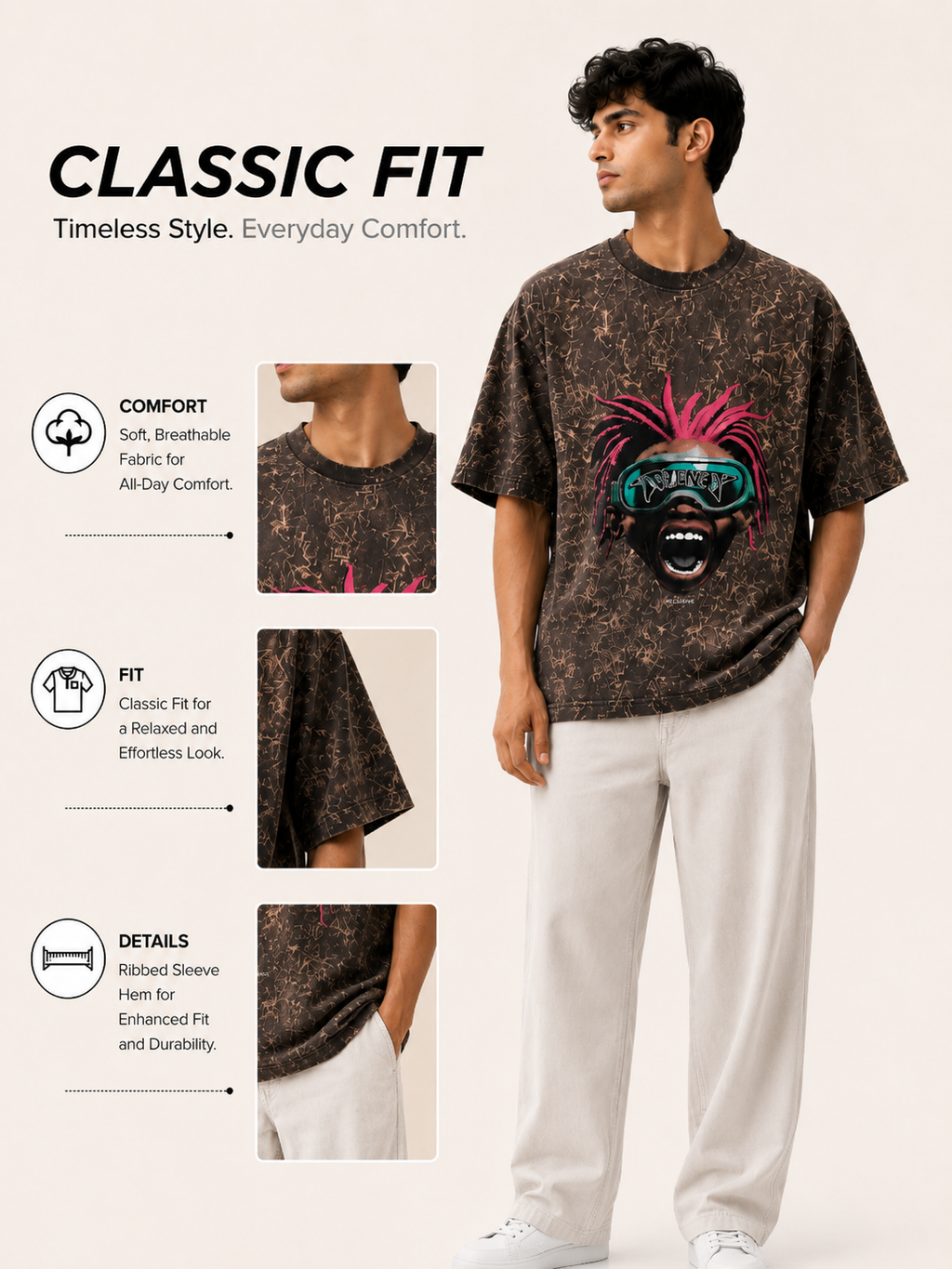 Oversize photo print t.shirt