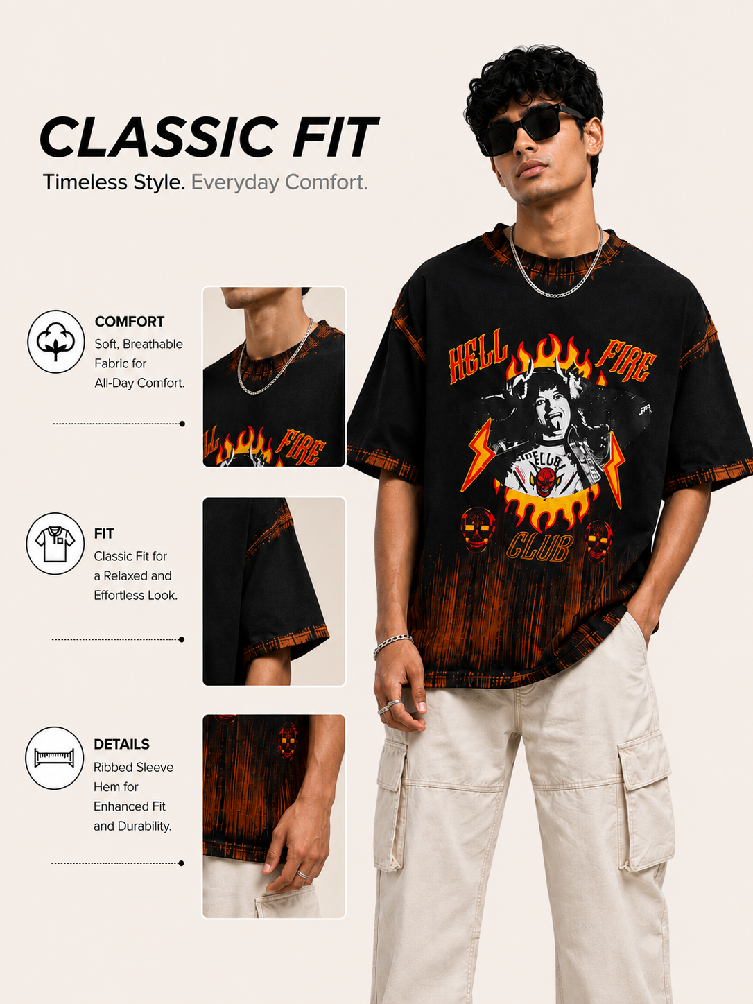 Oversize photo print t.shirt
