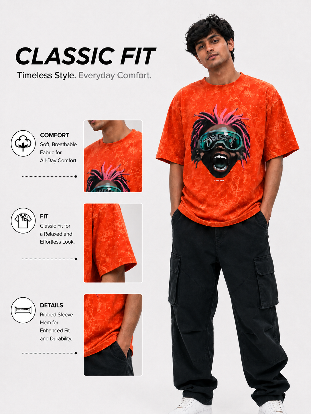 Oversize photo print t.shirt